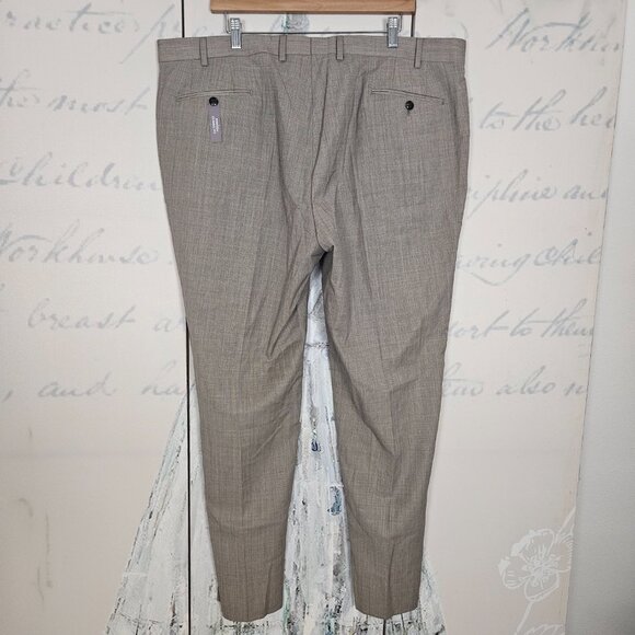 NWT Michael Kors Trousers Pants Classic Fit 42x32 Gray Flat Front - Picture 4 of 6